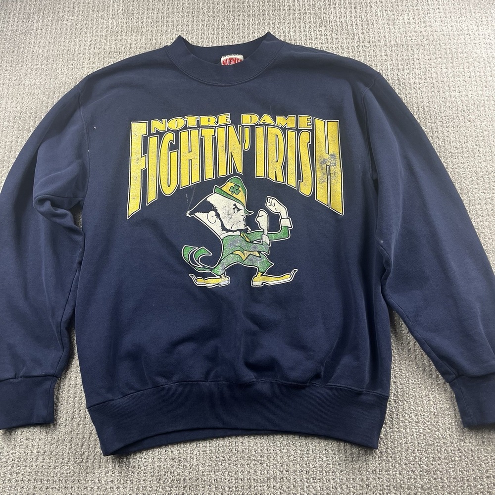 Vintage Notre Dame Fighting Irish Nutmeg Crewneck Sweatshirt Size Large NCAA